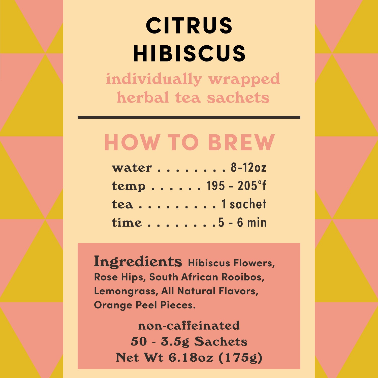 Citrus Hibiscus Herbal 50ct Overwrap Sachet