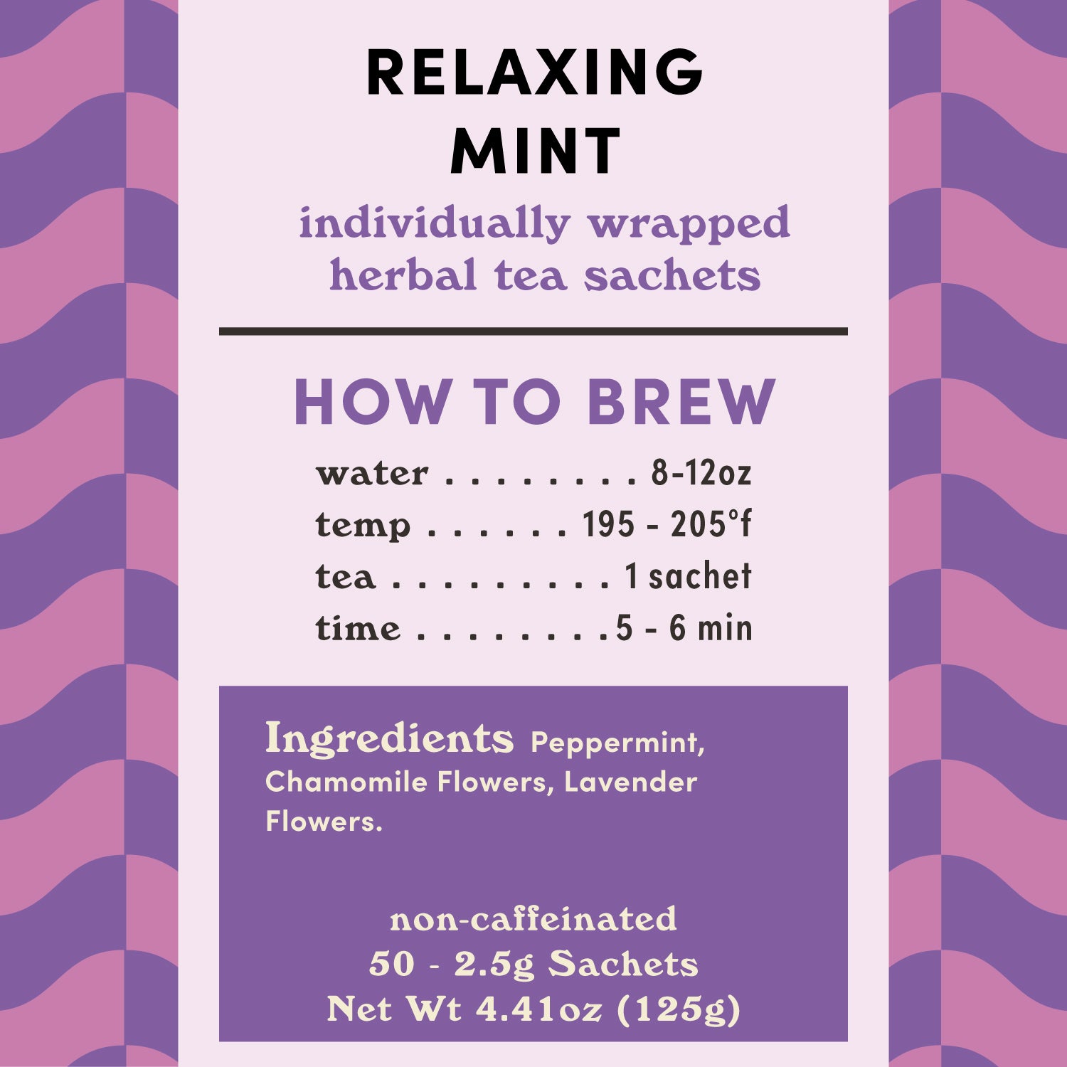 Relaxing Mint Herbal 50ct Overwrap Sachet